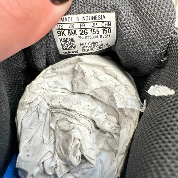 NWOT Adidas Boy’s Grand Court Black and Camouflage Carbon Sneaker Tennis Shoe - Picture 8 of 8